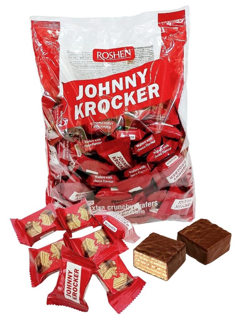 Вафли Roshen Johnny Krocker с начинкой со вкусом шоколада (red) 1 кг